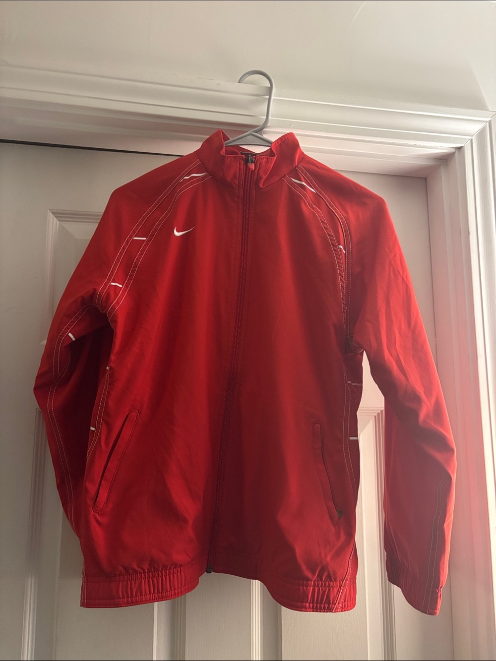 Nike Red Full-Zip Windbreaker Jacket